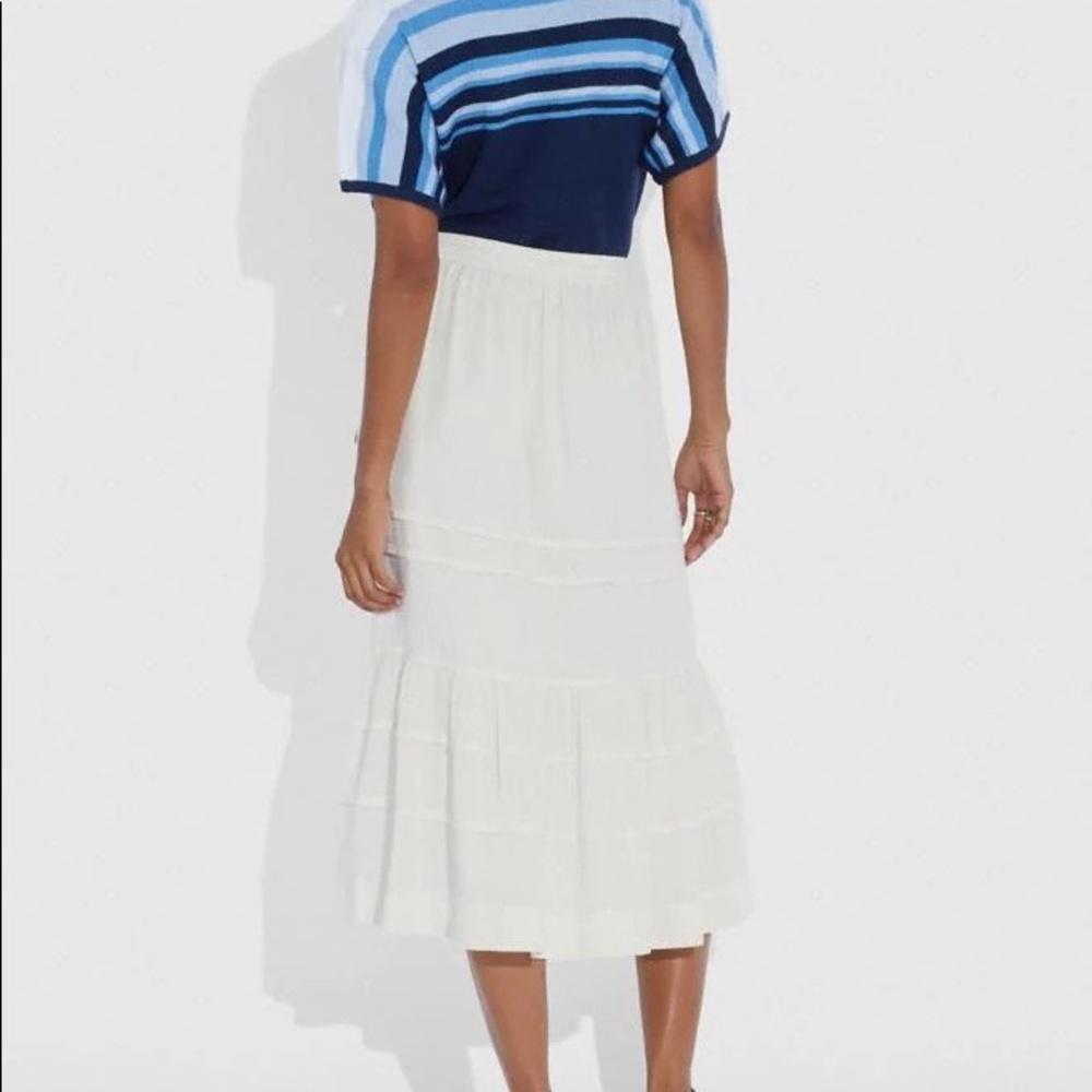 NWT Coach white tiered skirt - Picture 2 of 5